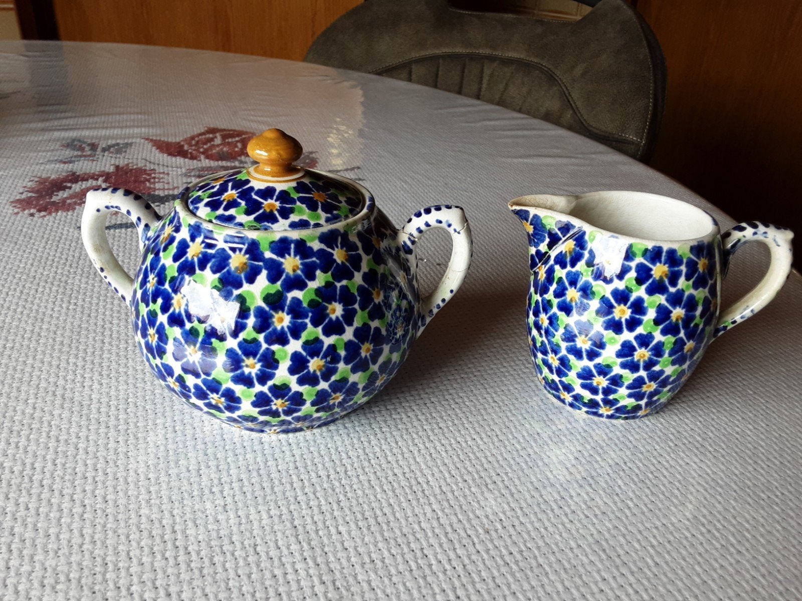 Suikerpot melkkannetje societe ceramique, Ophalen of Verzenden