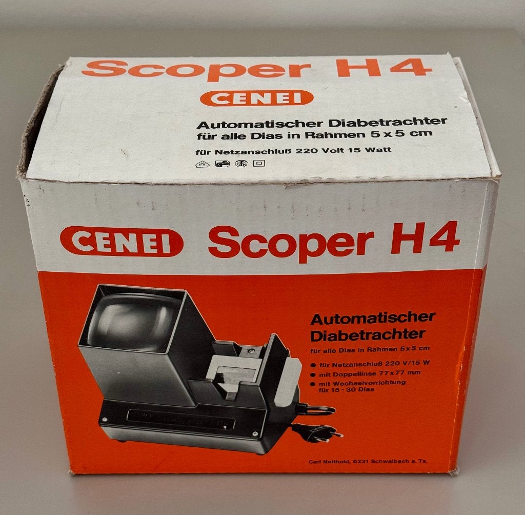 Cenei Scoper H4 Automatische Diabetrachter - Vintage, Ophalen of Verzenden, Zo goed als nieuw, Met scherm