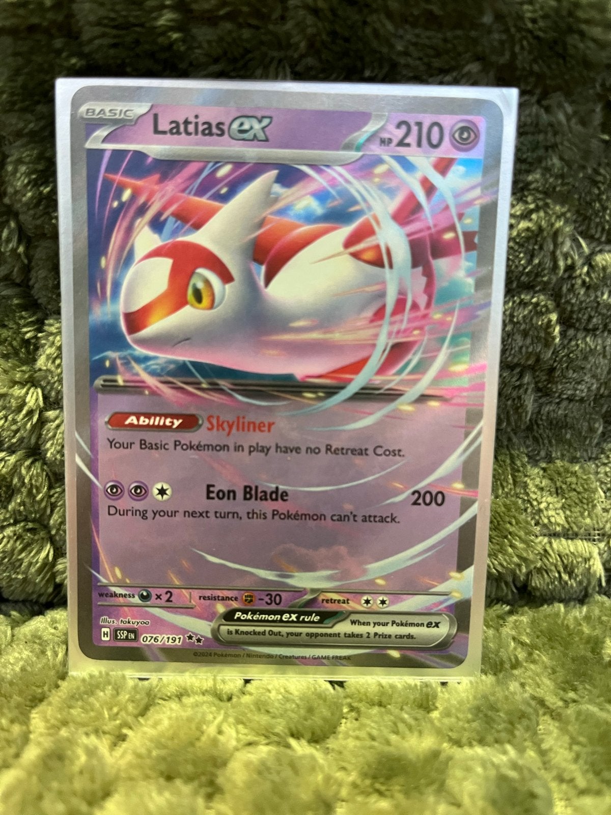 Latias ex 076/191 - gem mint prijs is incl verzend, Verzenden, Zo goed als nieuw, Losse kaart, Foil
