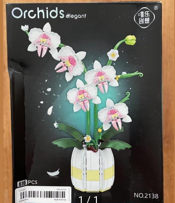 Orchidee van mini bouwstenen - Nieuw in doos!, Hobby en Vrije tijd, Knutselen, Nieuw, Knutselwerk, Ophalen of Verzenden
