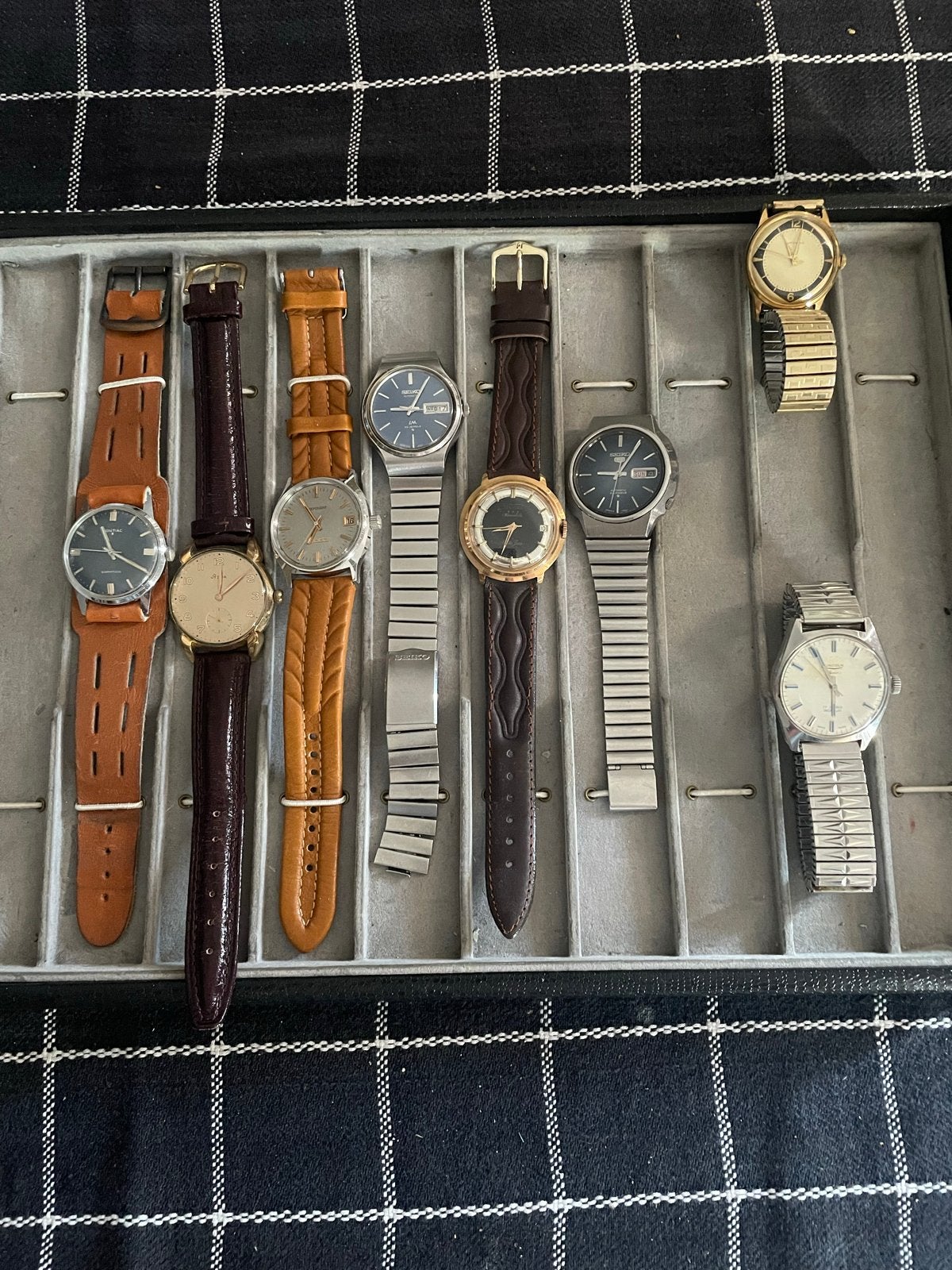 8 Stoere Vintage Horloges: Pontiac, Seiko, Stowa, Lincoln, J, Overige merken, Staal, Met bandje, Polshorloge