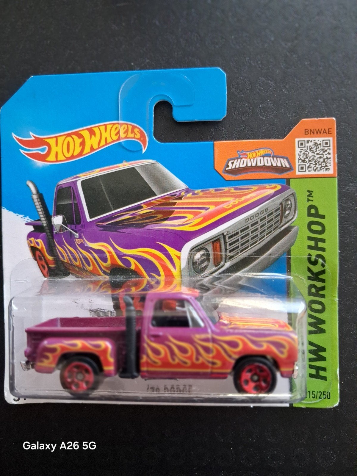 Hot Wheels Dodge Pick-up Van - Paars met Vlammen, Ophalen of Verzenden, Nieuw