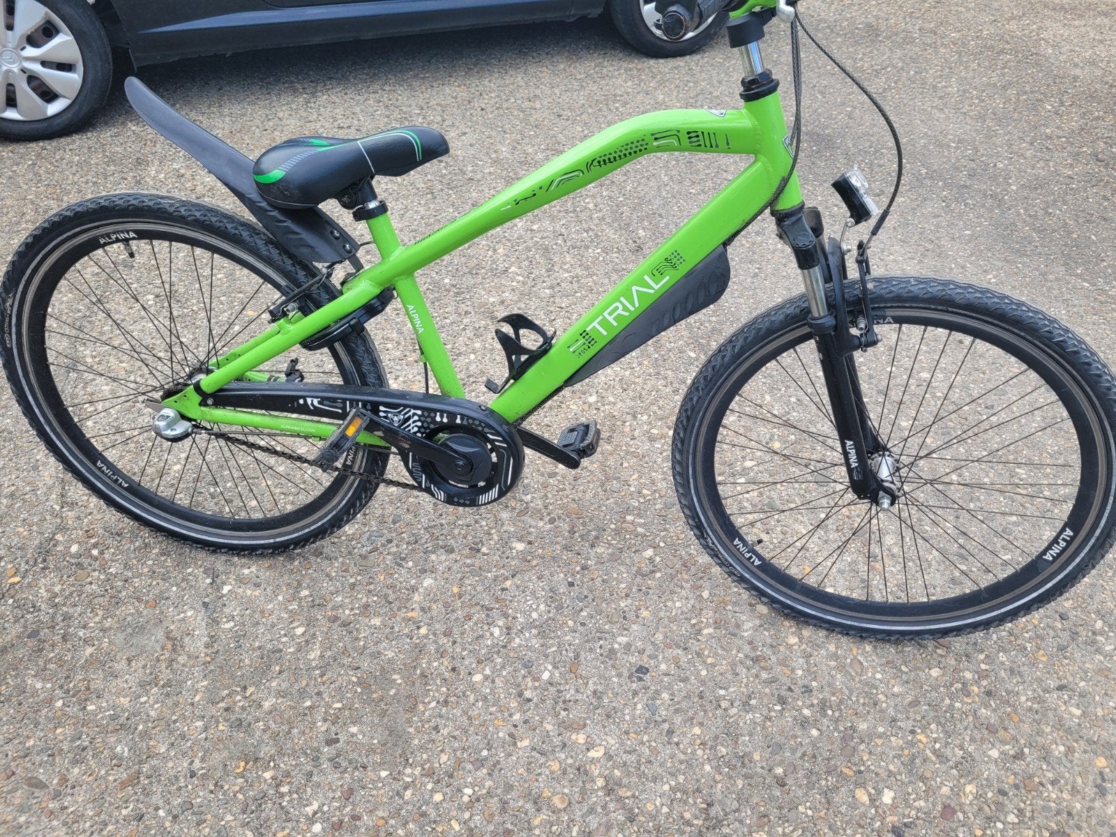 Groene kinderfiets zonder achterlicht, Overige merken, Gebruikt, Velgrem, Versnellingen