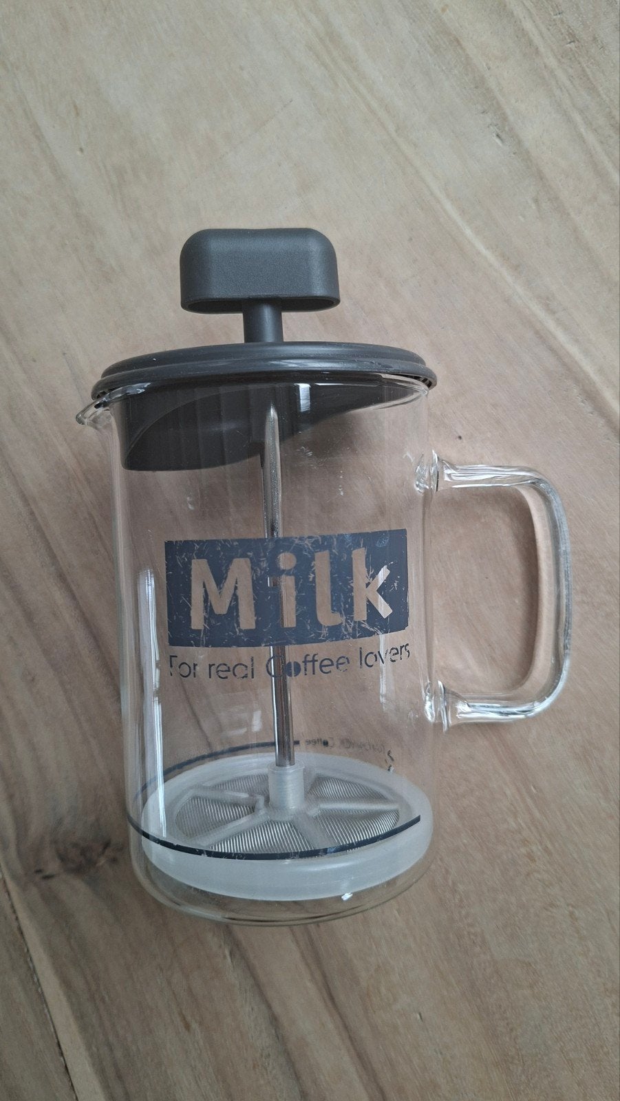 Melkopschuimer - Glas met zwart deksel, Ophalen of Verzenden, Zwart, Glas, Overige typen