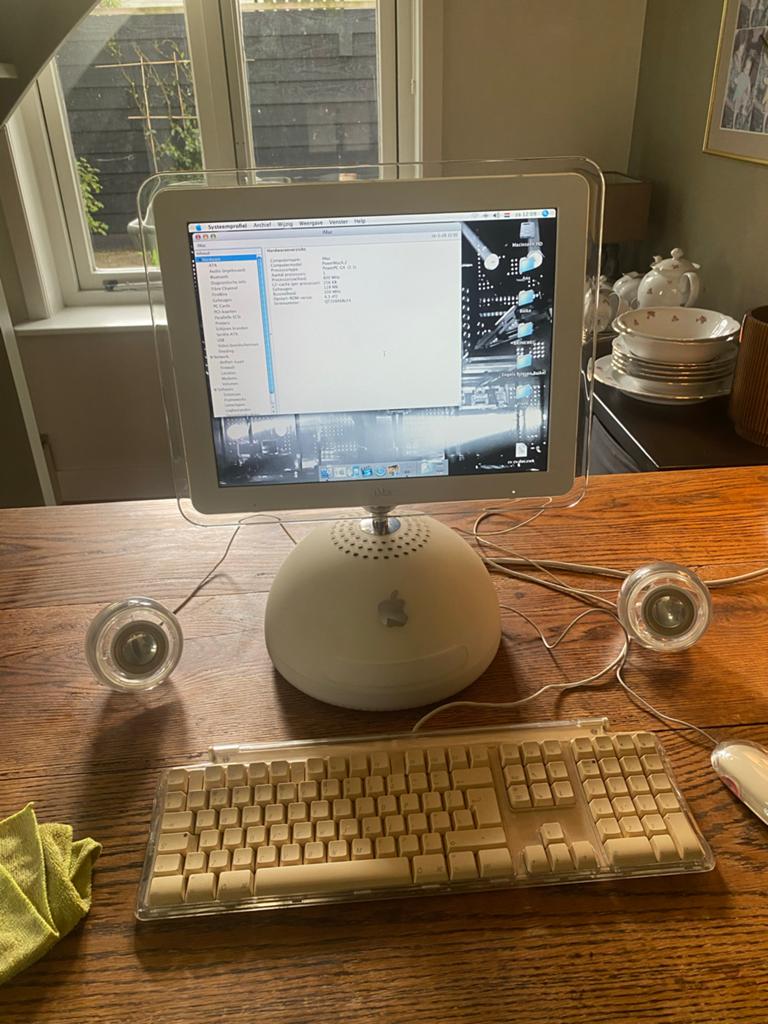 Apple iMac G4 (2003) met Mac OS X 10.4.11, Computers en Software, Apple Desktops, Gebruikt, iMac, HDD, Minder dan 2 Ghz, Minder dan 4 GB