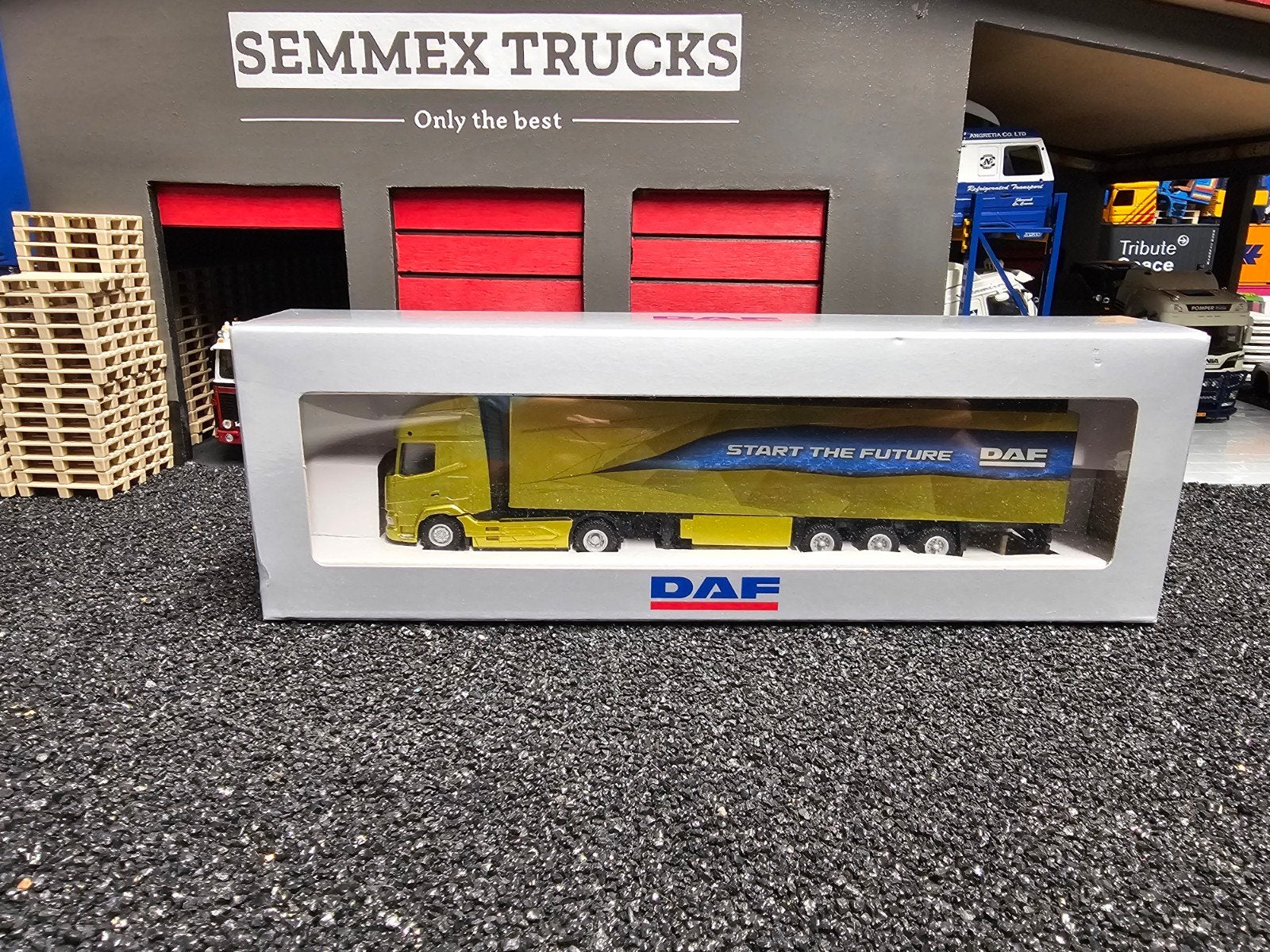 wsi daf xf  demo schaal 1:87, Hobby en Vrije tijd, Ophalen, Zo goed als nieuw, Bus of Vrachtwagen, Overige merken