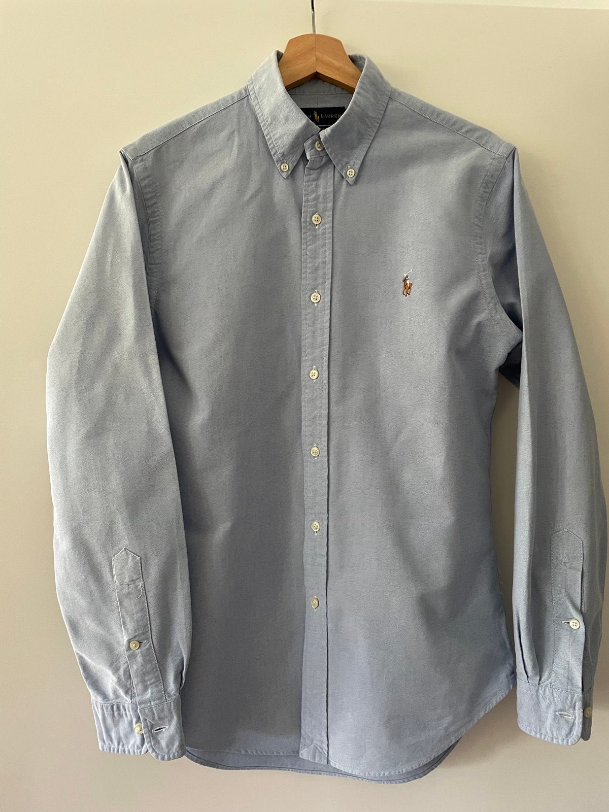 Ralph Lauren Slim Fit overhemd - Lichtblauw, Ophalen, Zo goed als nieuw, Blauw, Halswijdte 39/40 (M)