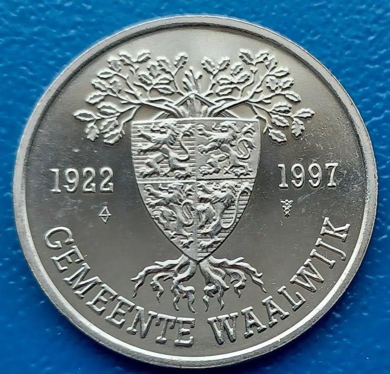 Penning Gemeente Waalwijk - 1997, Postzegels en Munten, Penningen en Medailles, Verzenden, Overige materialen, Nederland