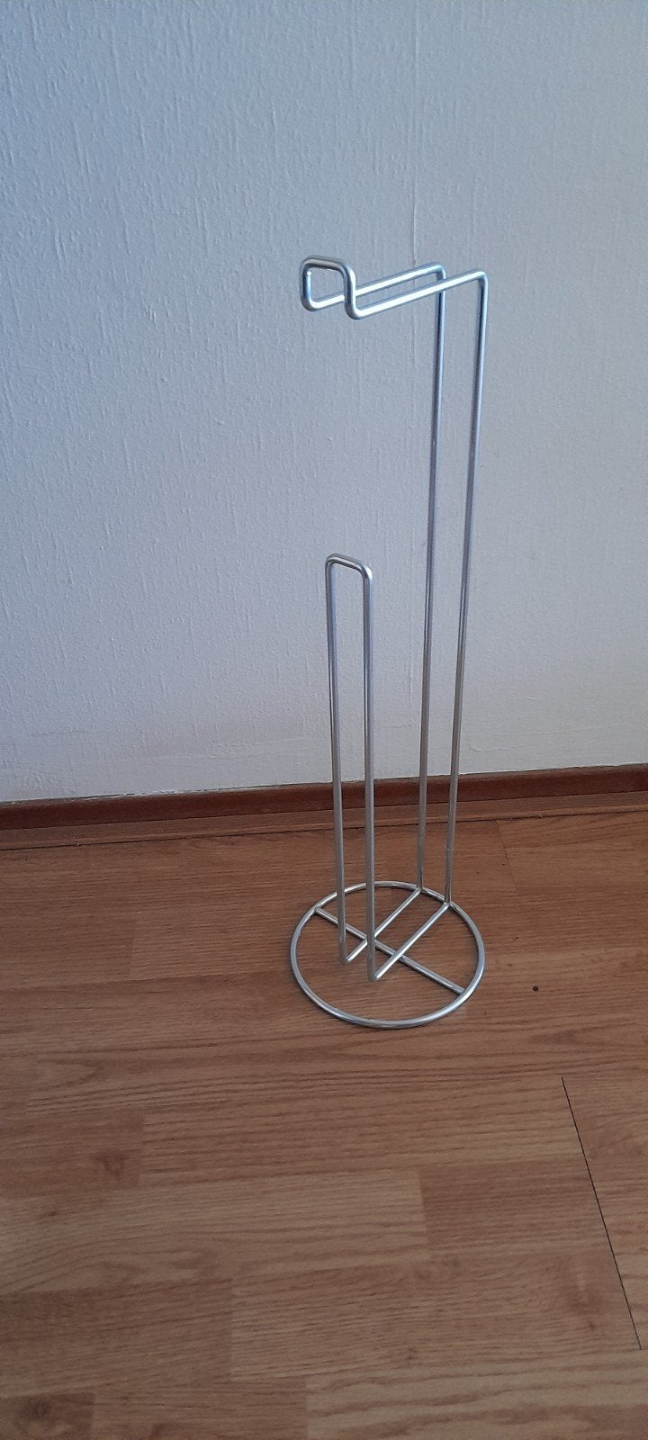 Metalen WC rolhouder - staand model, Ophalen, Gebruikt, Zilver, Toilet-accessoire