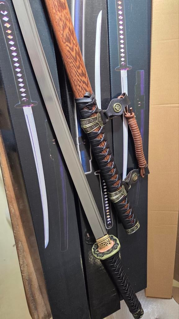 T10 Staal Japans Samurai Katana Zwaard - Full Tang 100cm, Ophalen of Verzenden, Overige soorten, Azië, Zwaard of Sabel