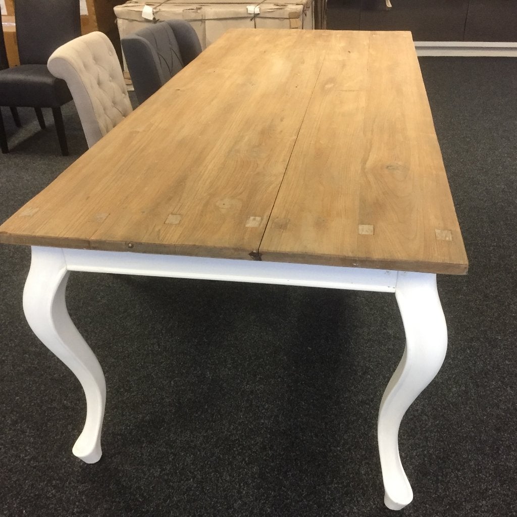 eettafel Queen Ann Teak blad white-wash160 cm Laagste prijs, Nieuw, Ophalen of Verzenden, Minder dan 100 cm, Hout