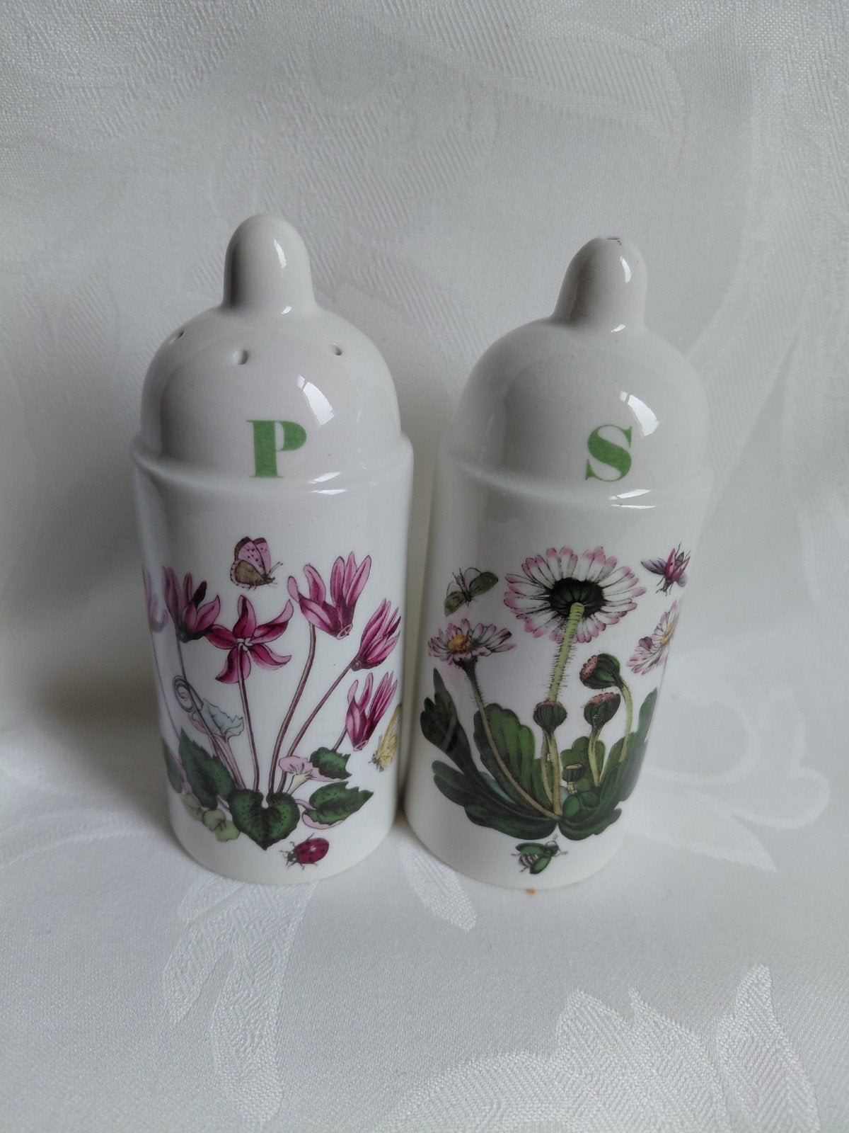 Portmeirion peper- en zoutstel, bloemmotief, Antiek en Kunst, Ophalen of Verzenden