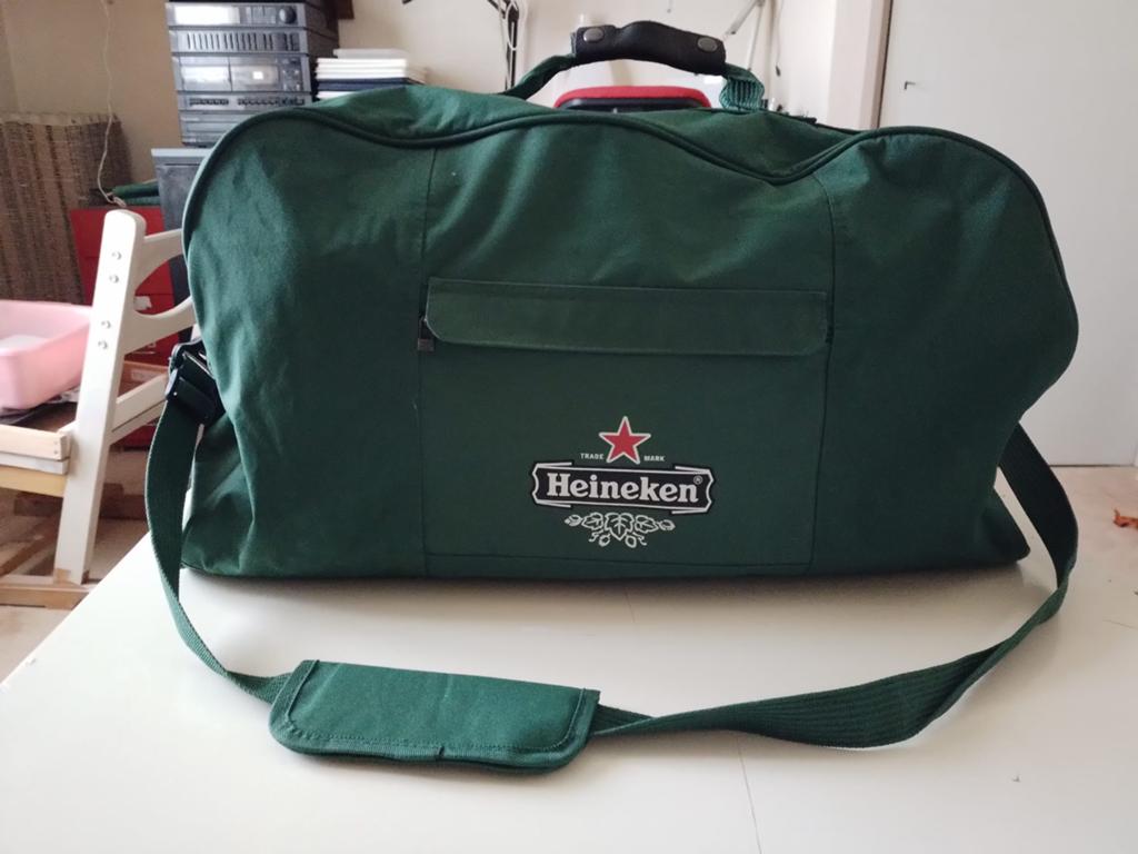 Mooie heineken tas, Ophalen, Zo goed als nieuw, 30 cm of meer, Minder dan 35 cm