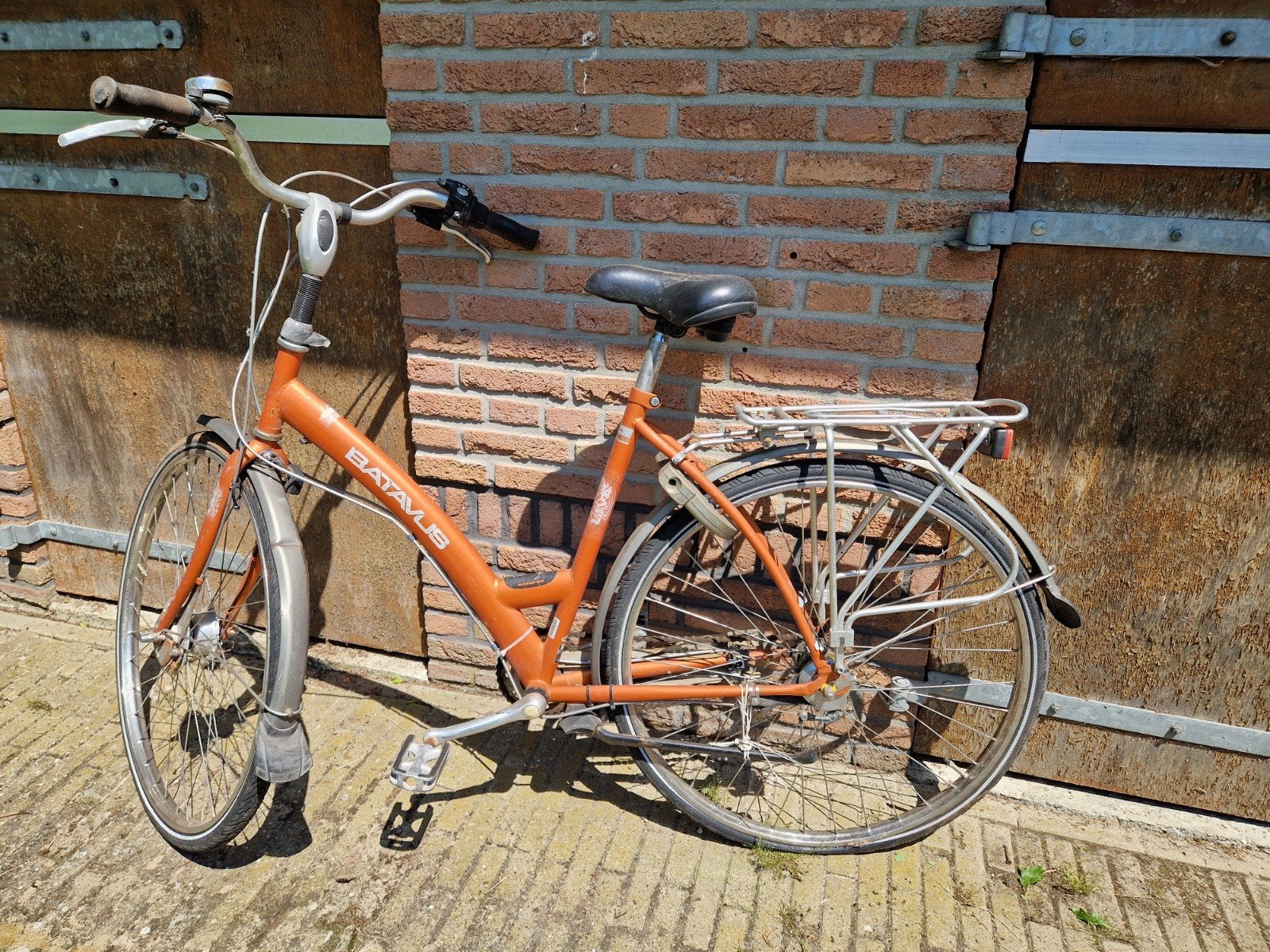 Batavus damesfiets - Oranje, Gebruikt, Ophalen, Velgrem, Batavus, 50 tot 53 cm