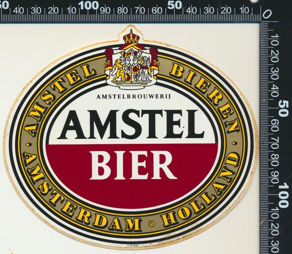 Sticker: Amstel Bier (2), Ophalen of Verzenden, Zo goed als nieuw, Bedrijf of Vereniging