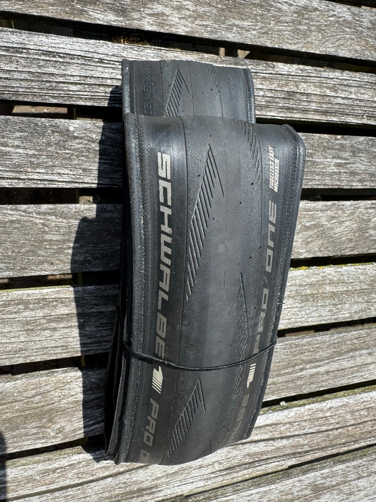 Schwalbe Pro One Tubeless Easy racefietsband, Fietsen en Brommers, Fietsonderdelen, Gebruikt, Band, Ophalen of Verzenden, Rubber