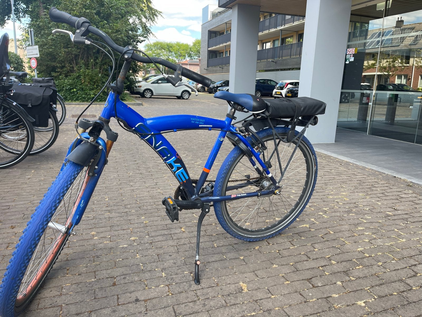 Batavis snake fiets met versnellingen en bagagedrager, Gebruikt, Velgrem, Versnellingen, 53 tot 57 cm