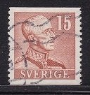 1247 - Zweden michel 257A gestempeld , koning Gustav V, Verzenden, Zweden, Gestempeld