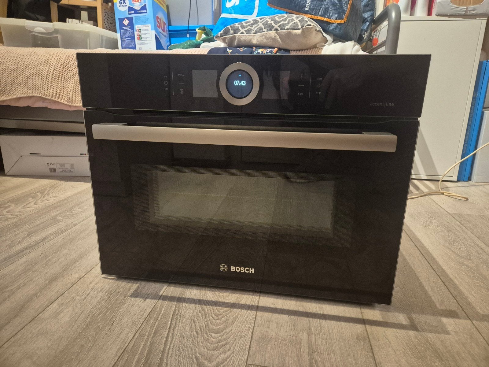 Bosch CMG856RB6 serie 8 AccentLine combi-oven magnetron WiFi, Ophalen, 45 tot 50 cm, Bosch, Inbouw