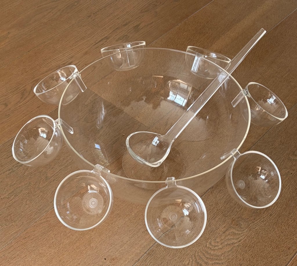 Guzzini bowl/punch schaal kunststof, Huis en Inrichting, Ophalen, Kunststof, Schaal, Rond