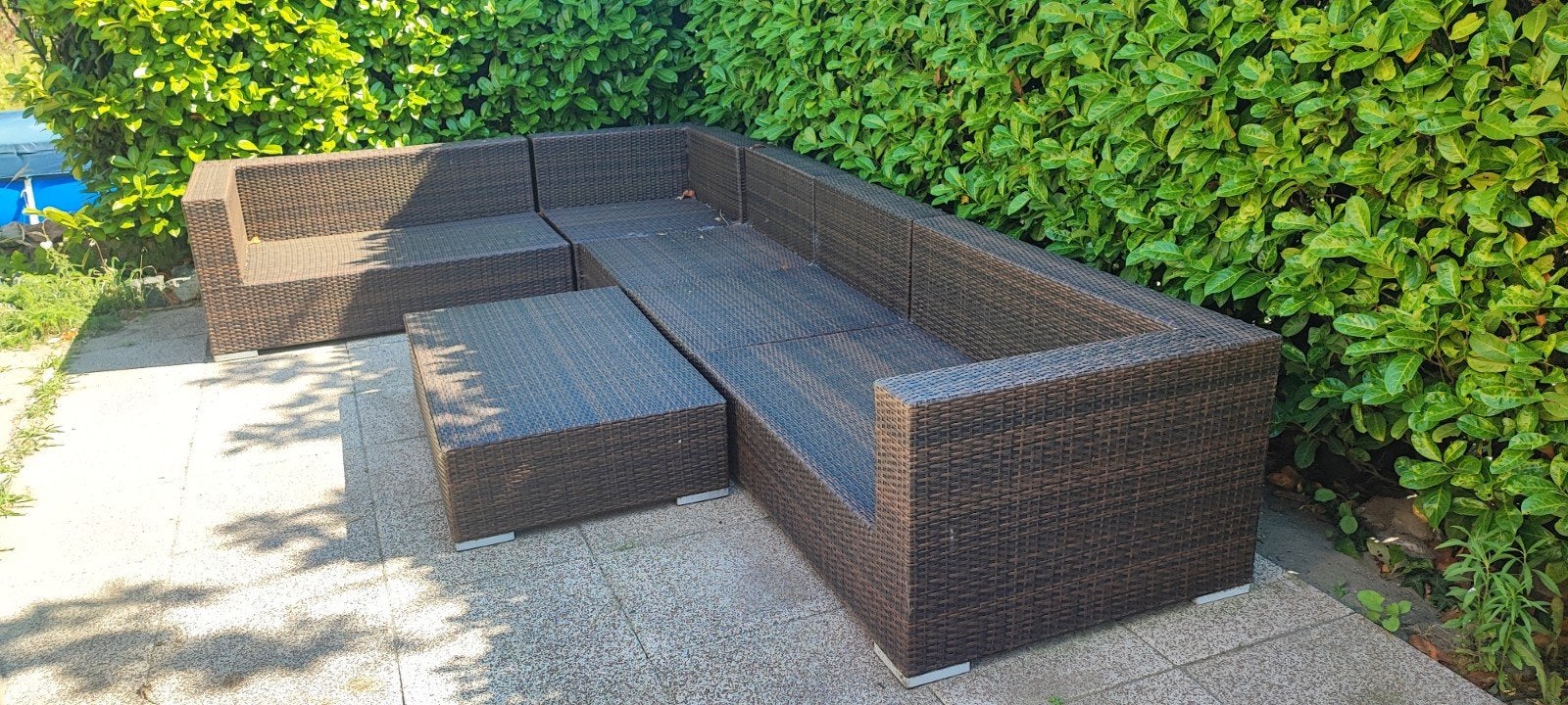 Wicker Loungeset - Bruin - Zo goed als nieuw, Tuin en Terras, Tuinsets en Loungesets, Ophalen