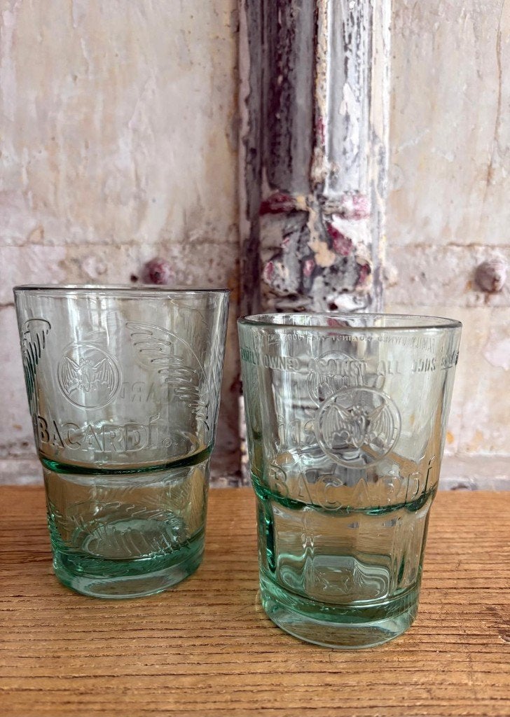 Bacardi glas 2 st., Ophalen of Verzenden, Zo goed als nieuw, Overige typen