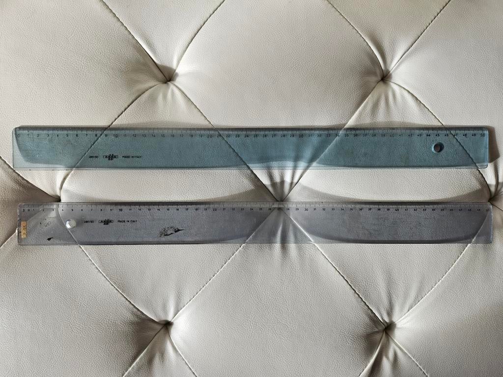 Liniaal 50 cm twee stuks, Ophalen of Verzenden, Gebruikt, Overige typen