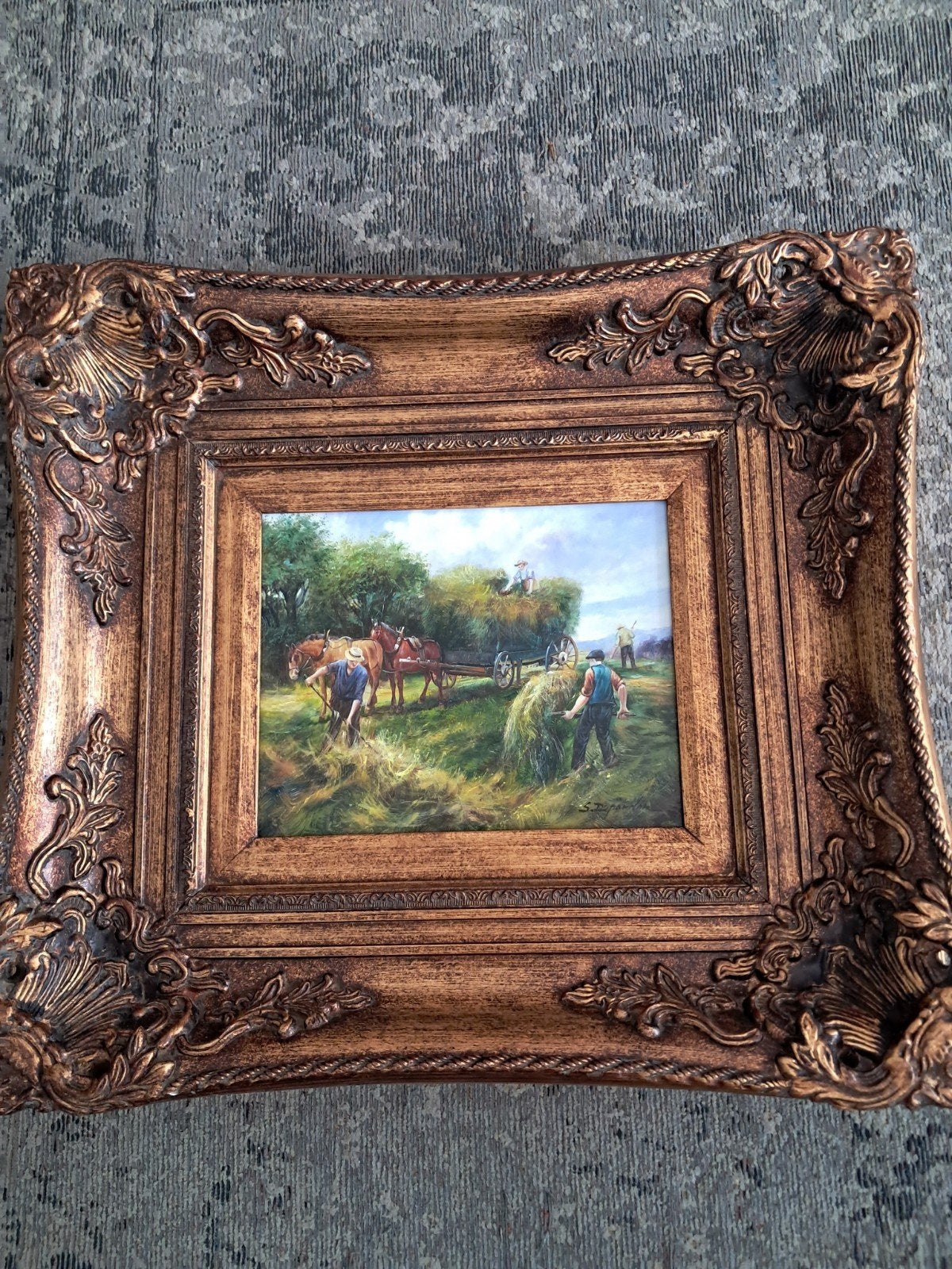 Olieverfschilderij van S. Dupardon, Ophalen
