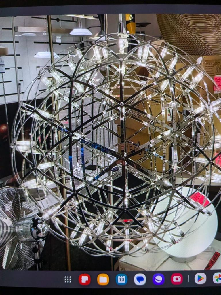 Moderne Hanglamp Searchlight Galaxy Stijl - Chroom Metaal, Huis en Inrichting, Modern, Galaxy stijl, Nieuw, Ophalen of Verzenden