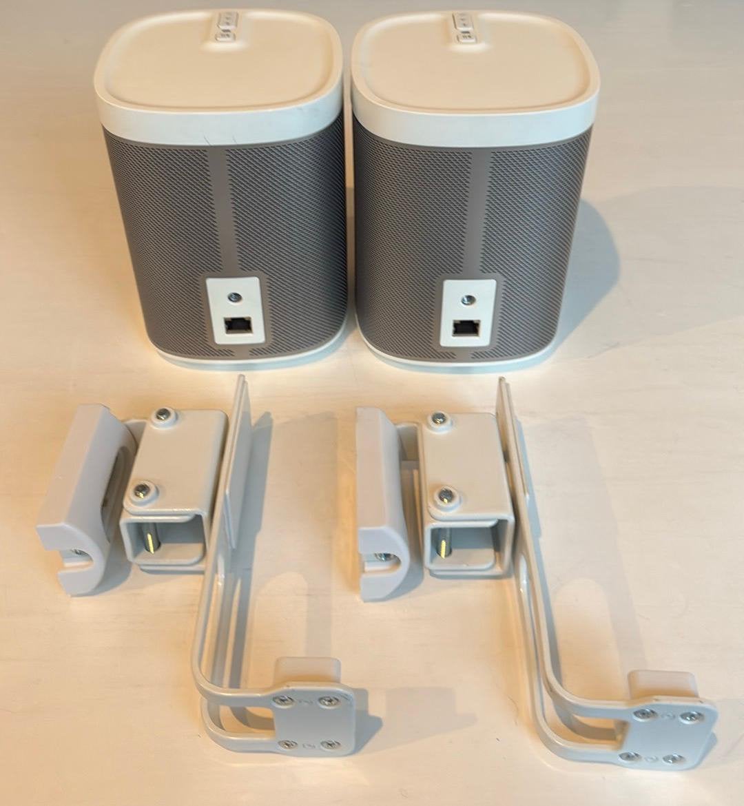 Foto 3 van 2x Sonos Play 1 Wit + Muurbeugels | Inclusief Garantie