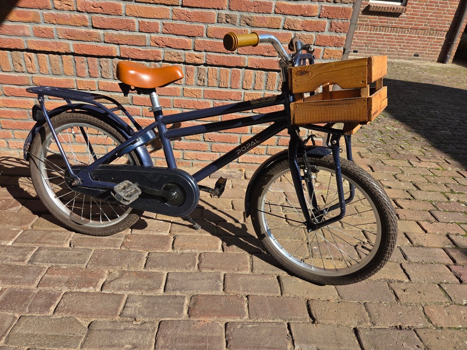 Popal jongensfiets 20 inch, Ophalen, Gebruikt, Popal transport fiets, Terugtraprem