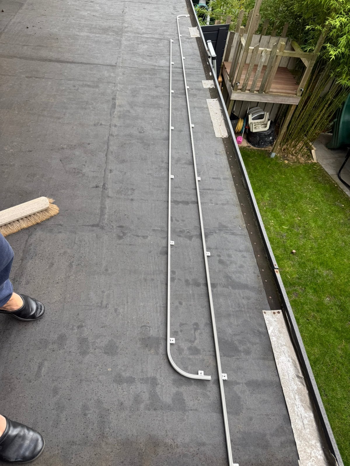 2 gordijnrails, 486 en 360 cm, Ophalen, Gebruikt