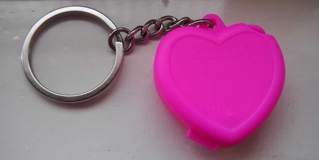 Hartjes clipbakje sleutelhanger, roze en meer Tupperware, Ophalen of Verzenden, Nieuw, Overige typen