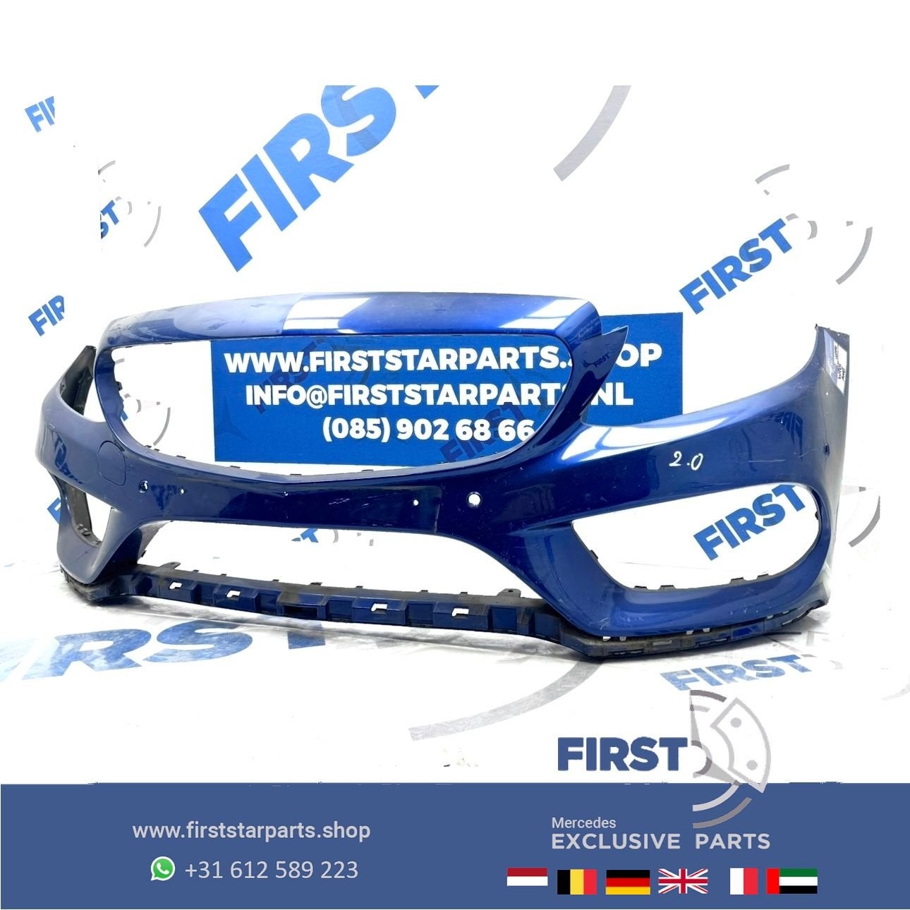 W205 BUMPER AMG VOORBUMPER 2014-2017 Mercedes C Klasse C43 Z, Auto-onderdelen, Carrosserie en Plaatwerk, Gebruikt, -, Voor, Ophalen of Verzenden