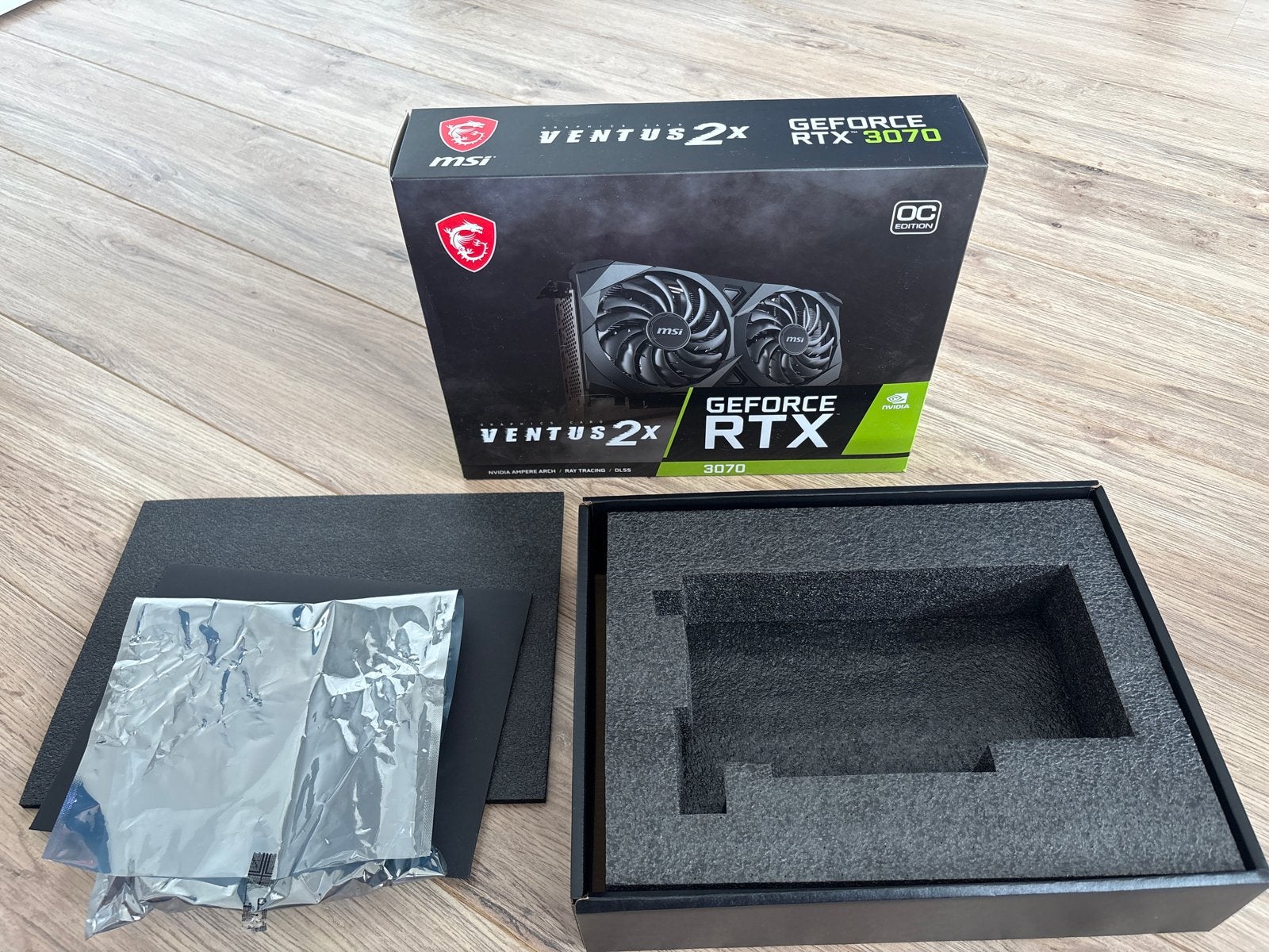 Doos voor MSI GeForce RTX 3070 Ventus 2X OC videokaart, Gebruikt, GDDR6, PCI-Express 4, Ophalen of Verzenden
