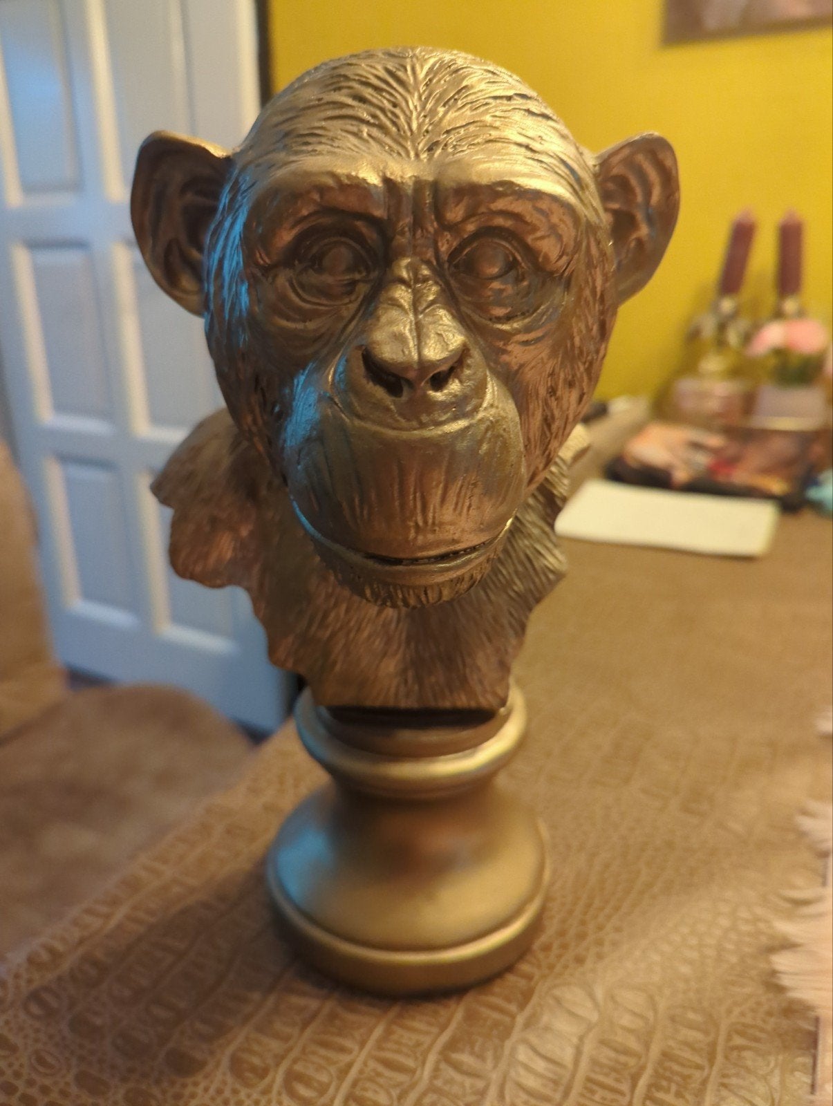 beeld buste aap, Ophalen, Art deco, Buste, 20 - 50 cm