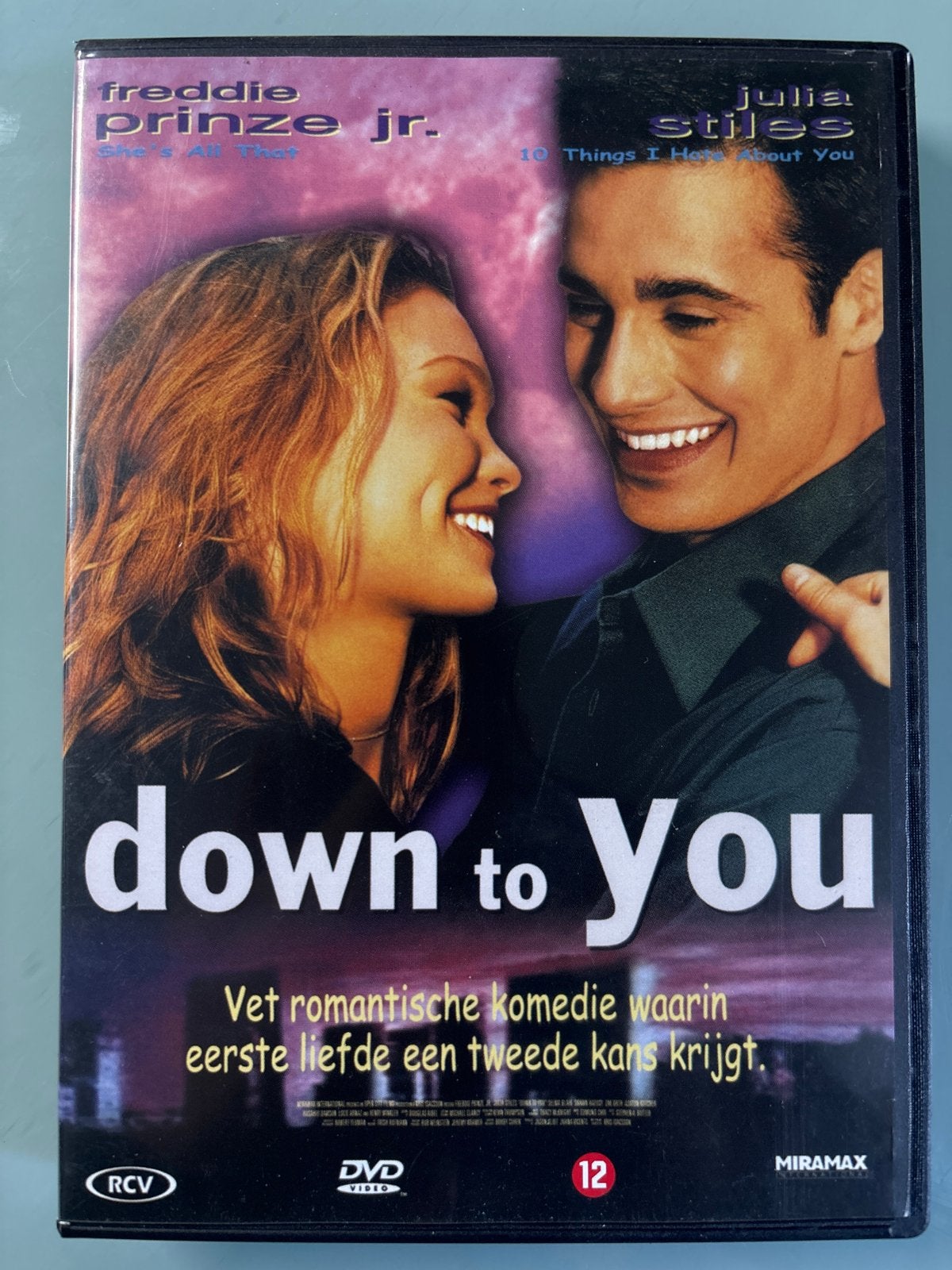 Down to You DVD - Romantische komedie met Freddie Prinze Jr., Romantische komedie, Ophalen of Verzenden, Vanaf 12 jaar, Gebruikt