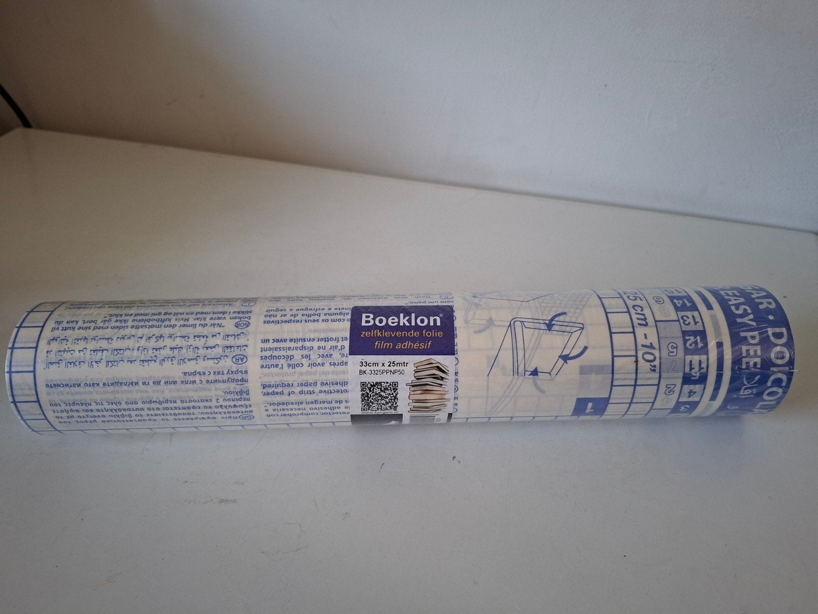 Boeklon zelfklevend kaftpapier 25m x 33cm nieuw, Diversen, Ophalen of Verzenden, Nieuw