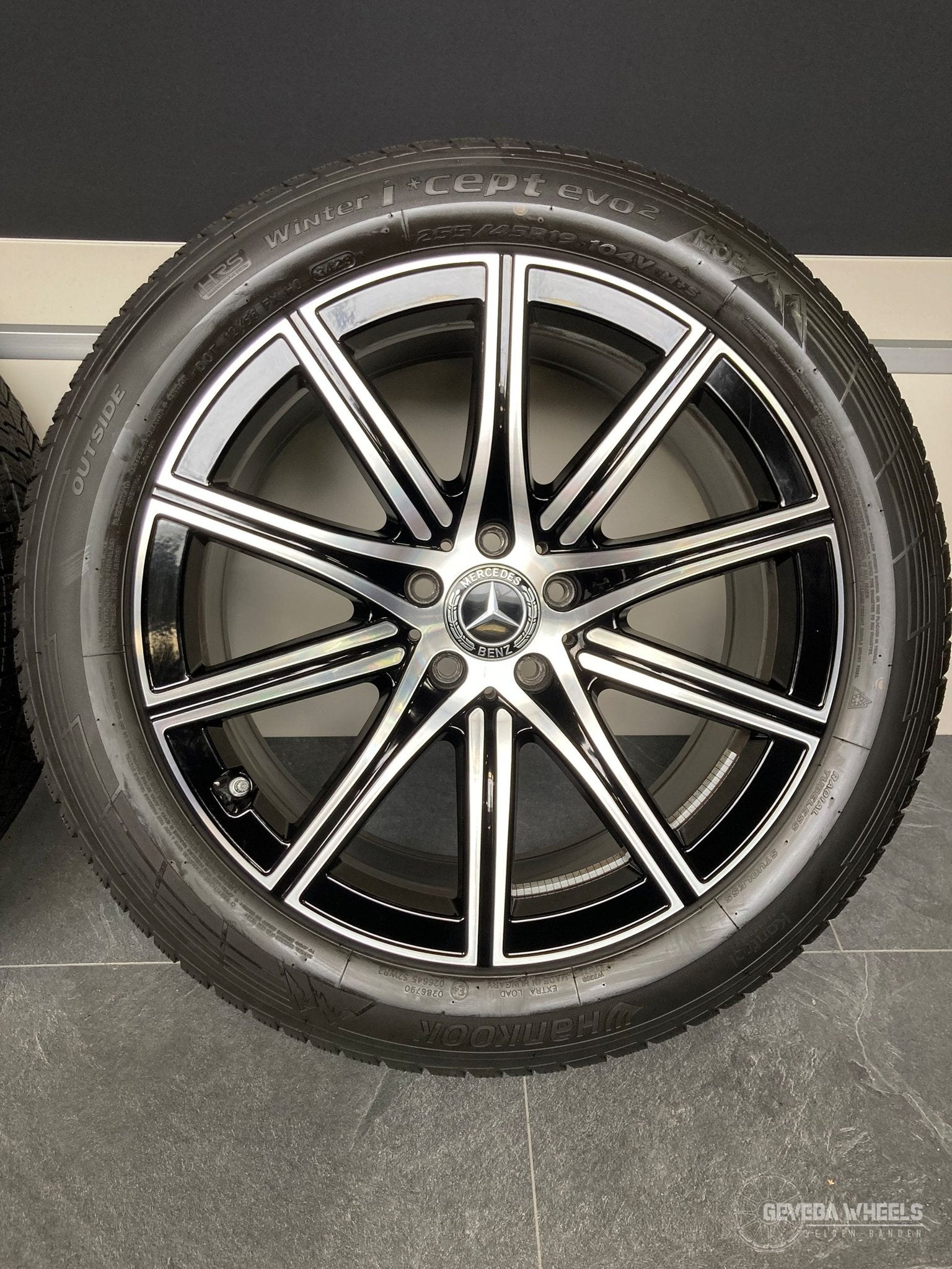 19” originele Mercedes S klasse W223 velgen + winterbanden, 19 inch, Gebruikt, 255 mm, -