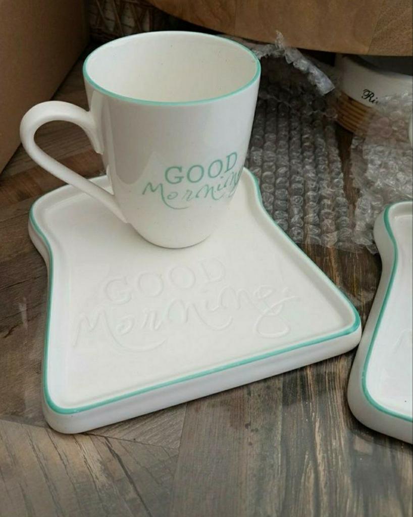 Riviera maison good morning setjes 50%, Huis en Inrichting, Ophalen, Nieuw, Porselein, Overige stijlen