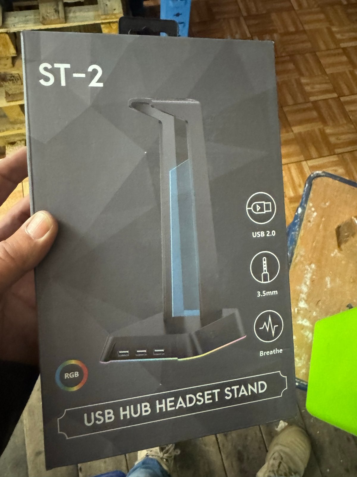USB Headset Statief met RGB Verlichting en USB Hub - Nieuw, Ophalen of Verzenden, Nieuw