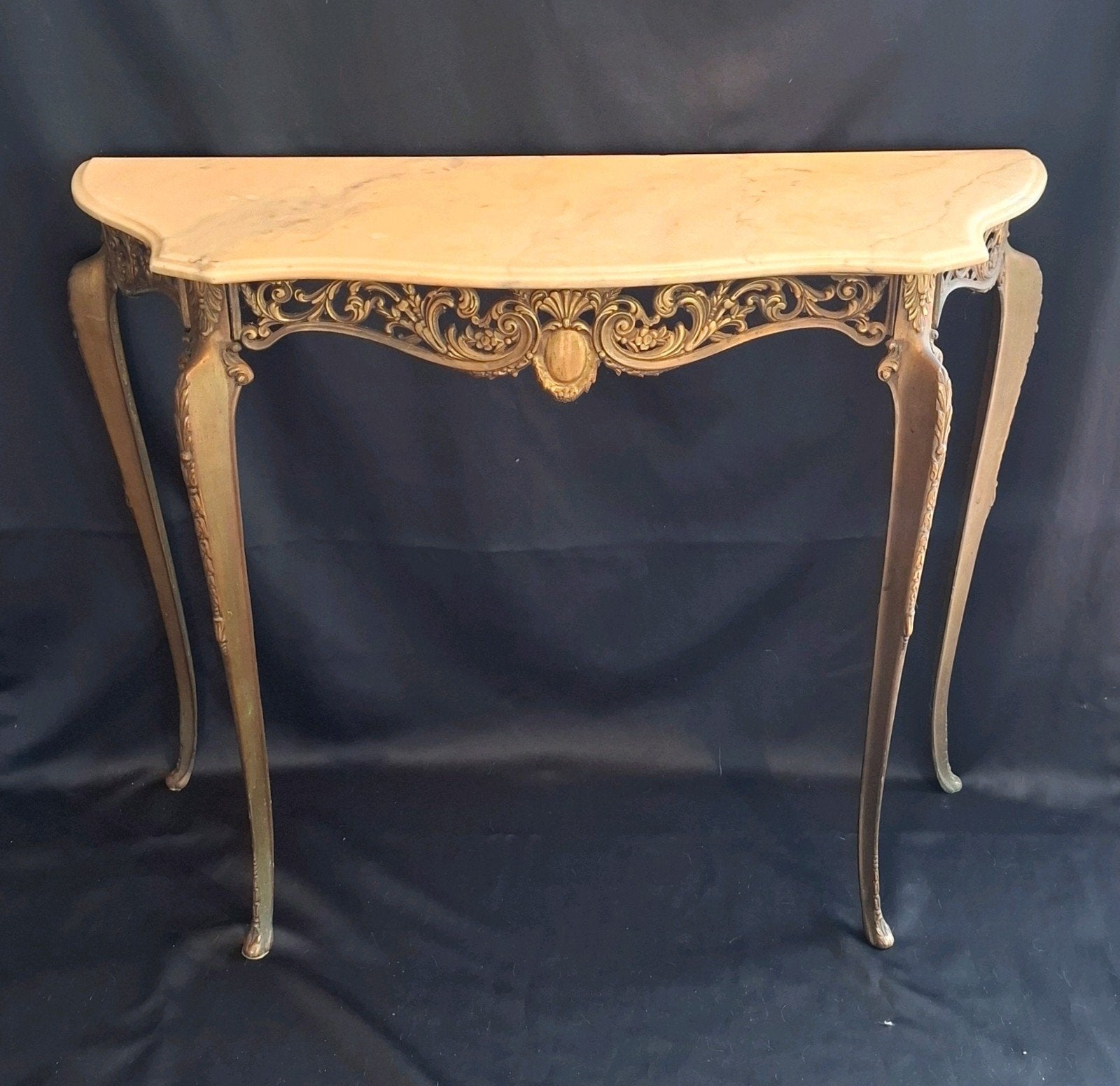 Vintage Italiaanse Rococo Consoletafel, Ophalen, Gebruikt, Teakhout, 25 tot 50 cm