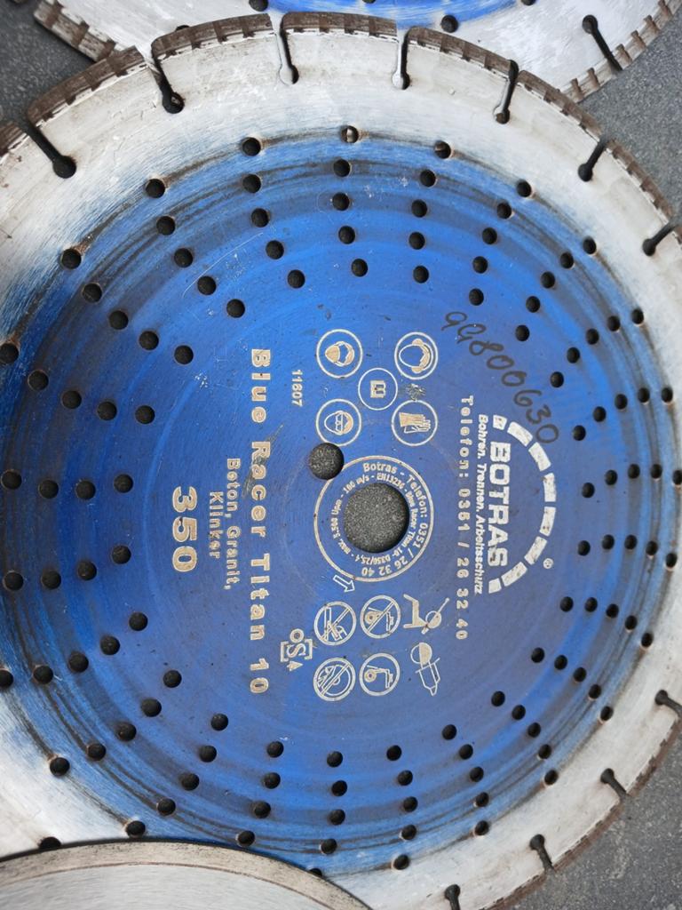 Botras Blue Racer Titan 10 Diamantzaagblad 350mm, Doe-het-zelf en Verbouw, Gereedschap | Zaagmachines, Ophalen of Verzenden, Gebruikt