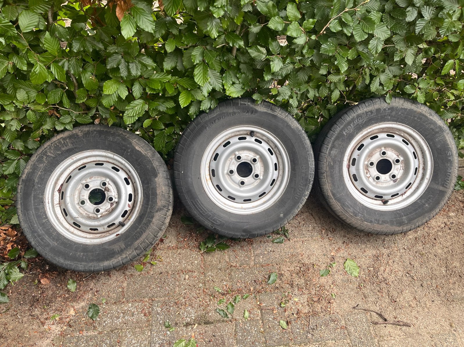 3 velgen met ST 4000 banden voor Hapert aanhanger, Auto-onderdelen, Banden en Velgen, Gebruikt, 13 inch, Banden en Velgen, 185 mm