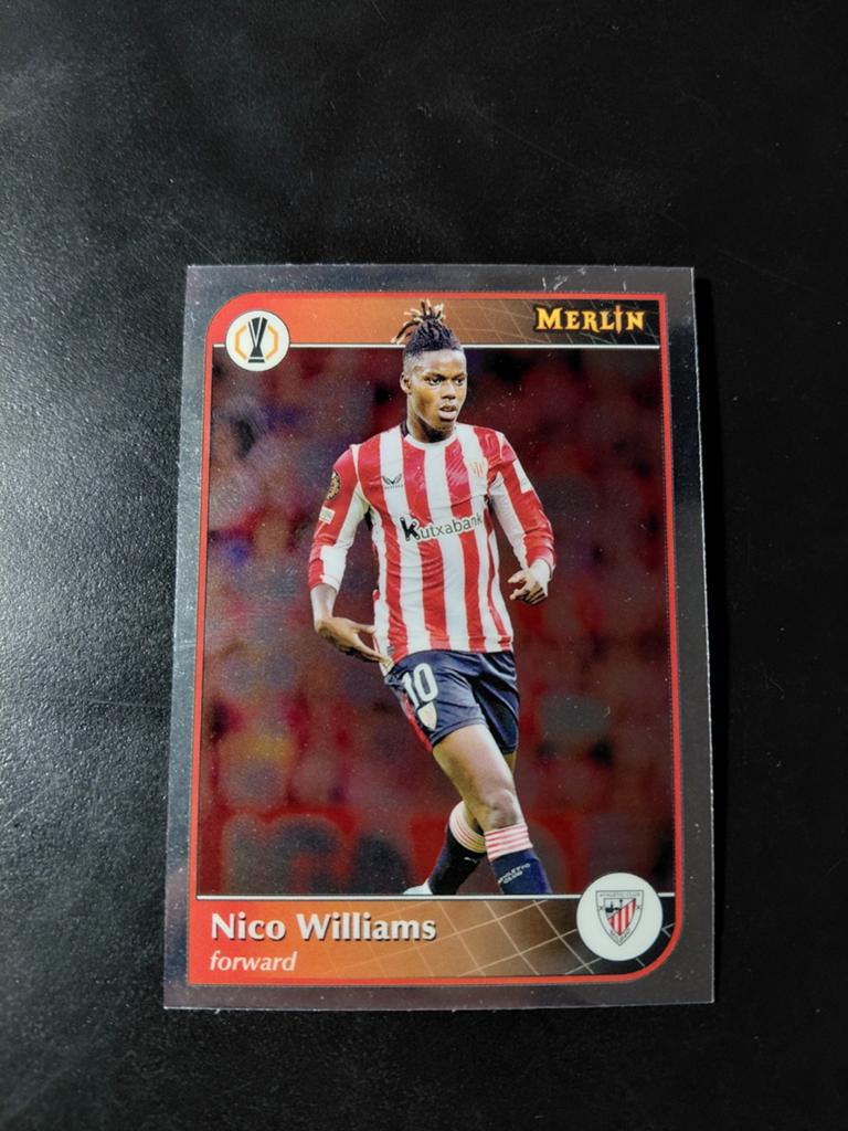 Nico williams (topps merlin chrome), Ophalen of Verzenden, Nieuw, Buitenlandse clubs, Spelerskaart
