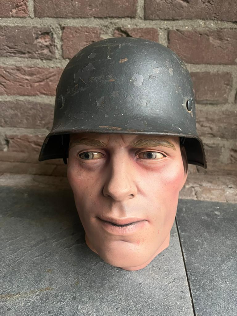 Luftwaffe m35 helm, Verzamelen, Ophalen of Verzenden, Luchtmacht, Nederland, Helm of Baret