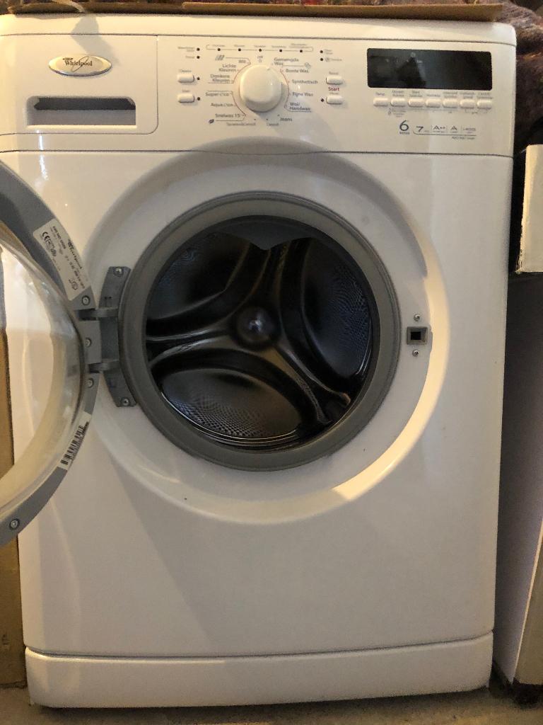 Wasmachine whirlpool, Witgoed en Apparatuur, Ophalen, 1200 tot 1600 toeren, 4 tot 6 kg, Handwasprogramma