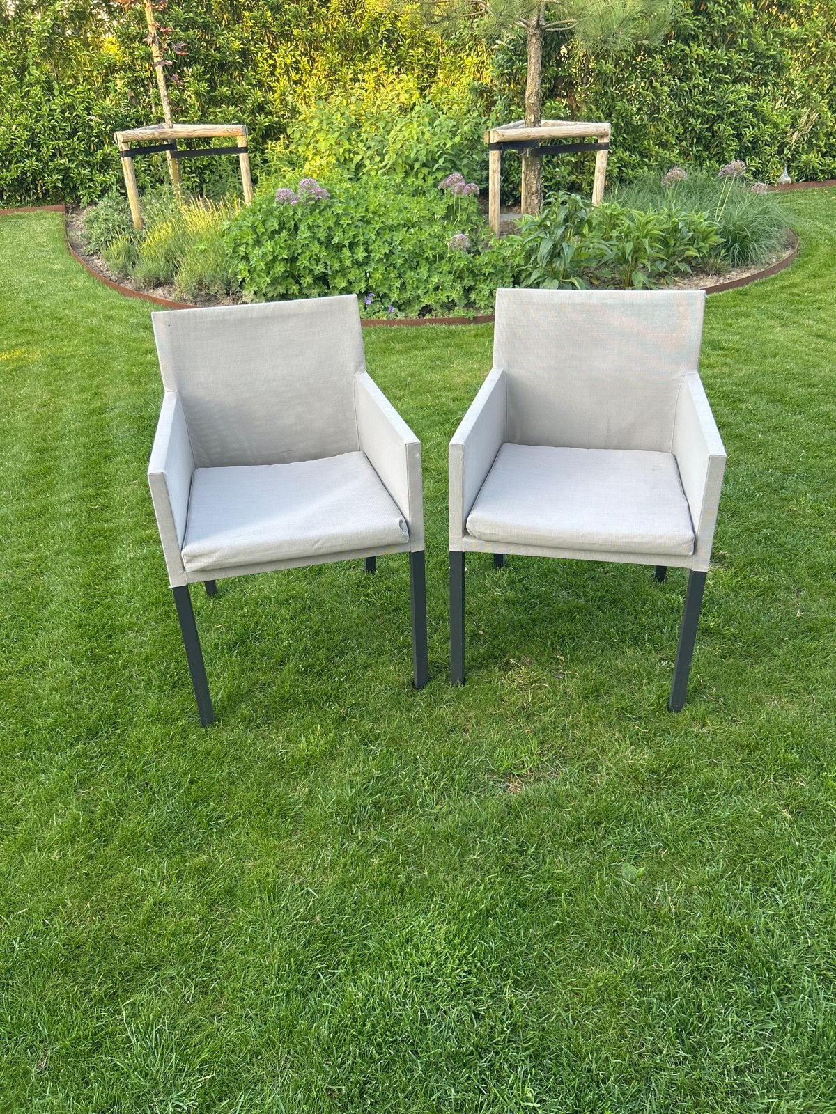 2x Manifesto tuinstoelen met armleuningen, Ophalen, Gebruikt, Textileen