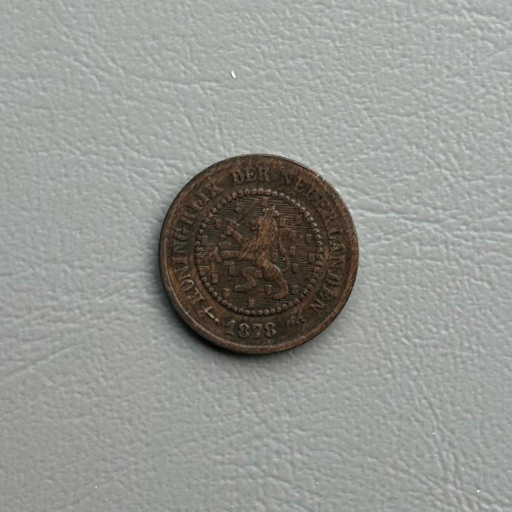 1/2 cent 1878, Ophalen of Verzenden, Koning Willem III, 1 cent