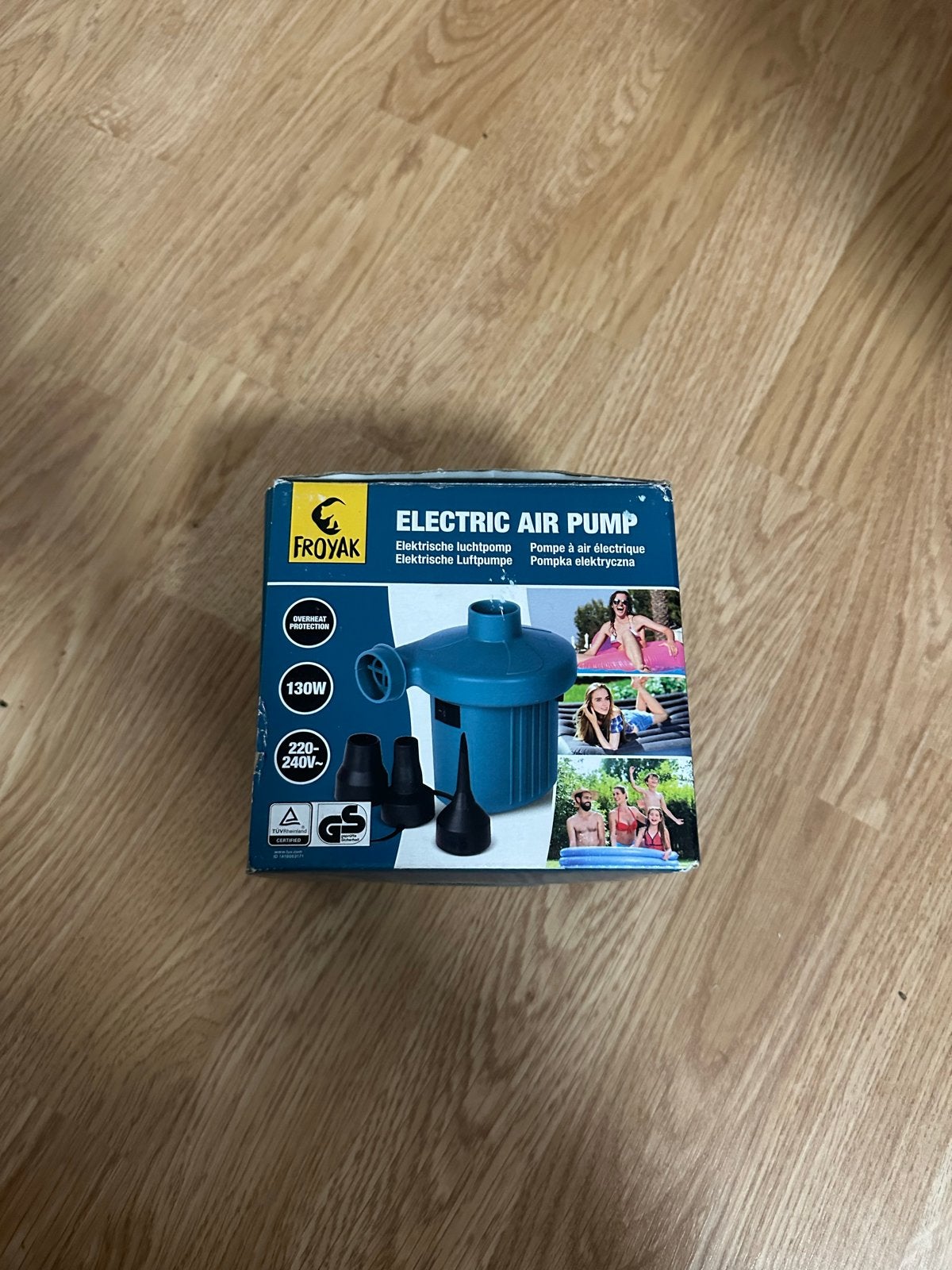 Froyak Elektrische Luchtpomp 130W (220-240V) - Nieuw in doos, Caravans en Kamperen, Luchtpompen, Ophalen, Zo goed als nieuw, Elektrisch